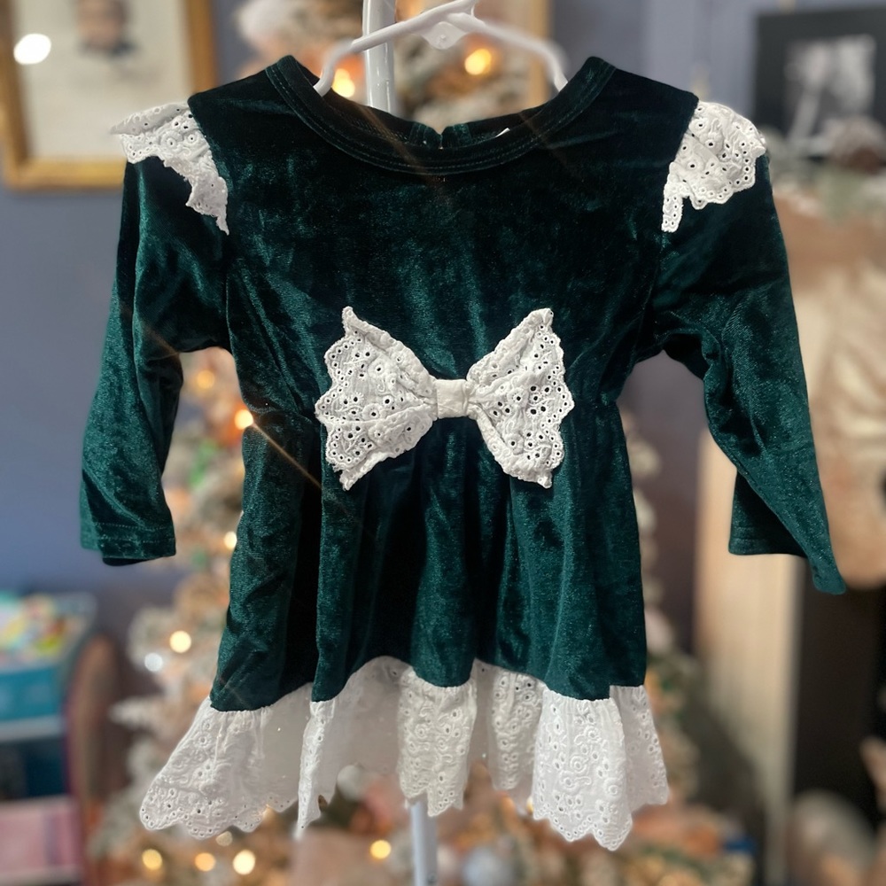 Green Velvet Dress